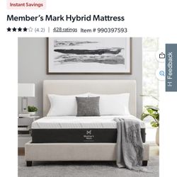 Members Mark 12” Queen Mattress 