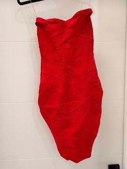 Red bandage dress size xs