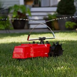 Firetruck Traveling Lawn Sprinkler LARGE (19 in long, 9in tall) Cast Iron