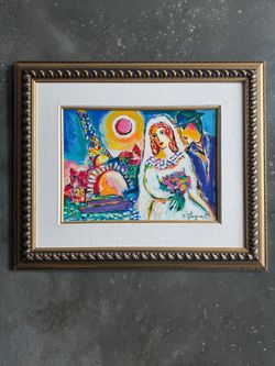 NEW Zamy Steynovitz Title: Wedding Vows by the River Medium: Embellished Serigraph, signed