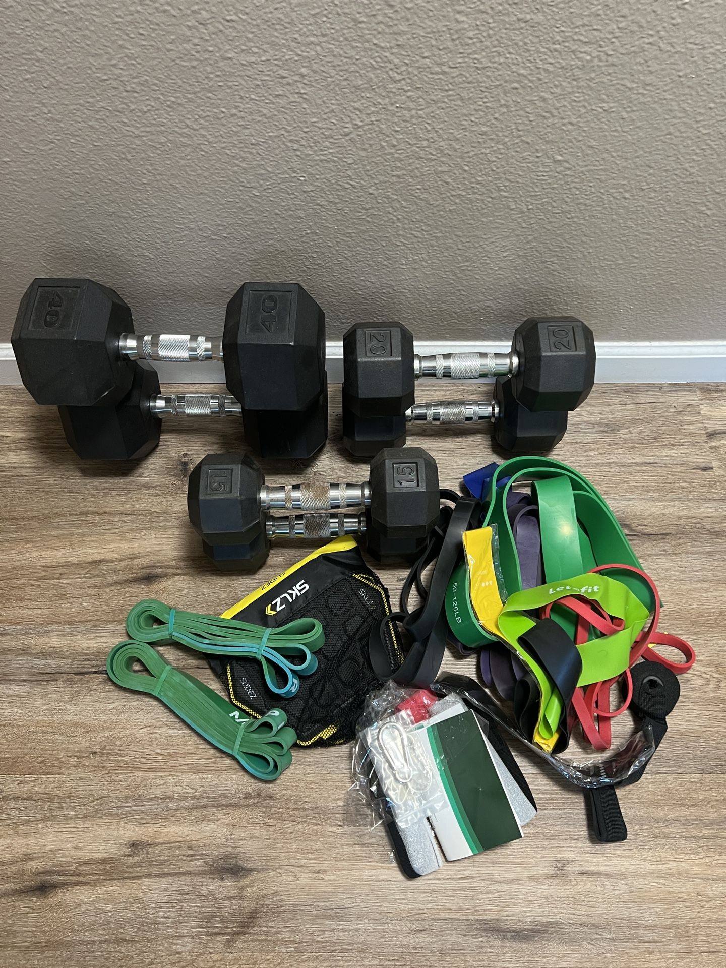 Dumbbells and Resistance Bands 
