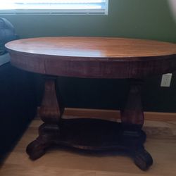 Footed Antique Mahogany Table