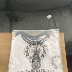 Chrome Hearts Horseshoe Neck Logo shirt ‘Black/white