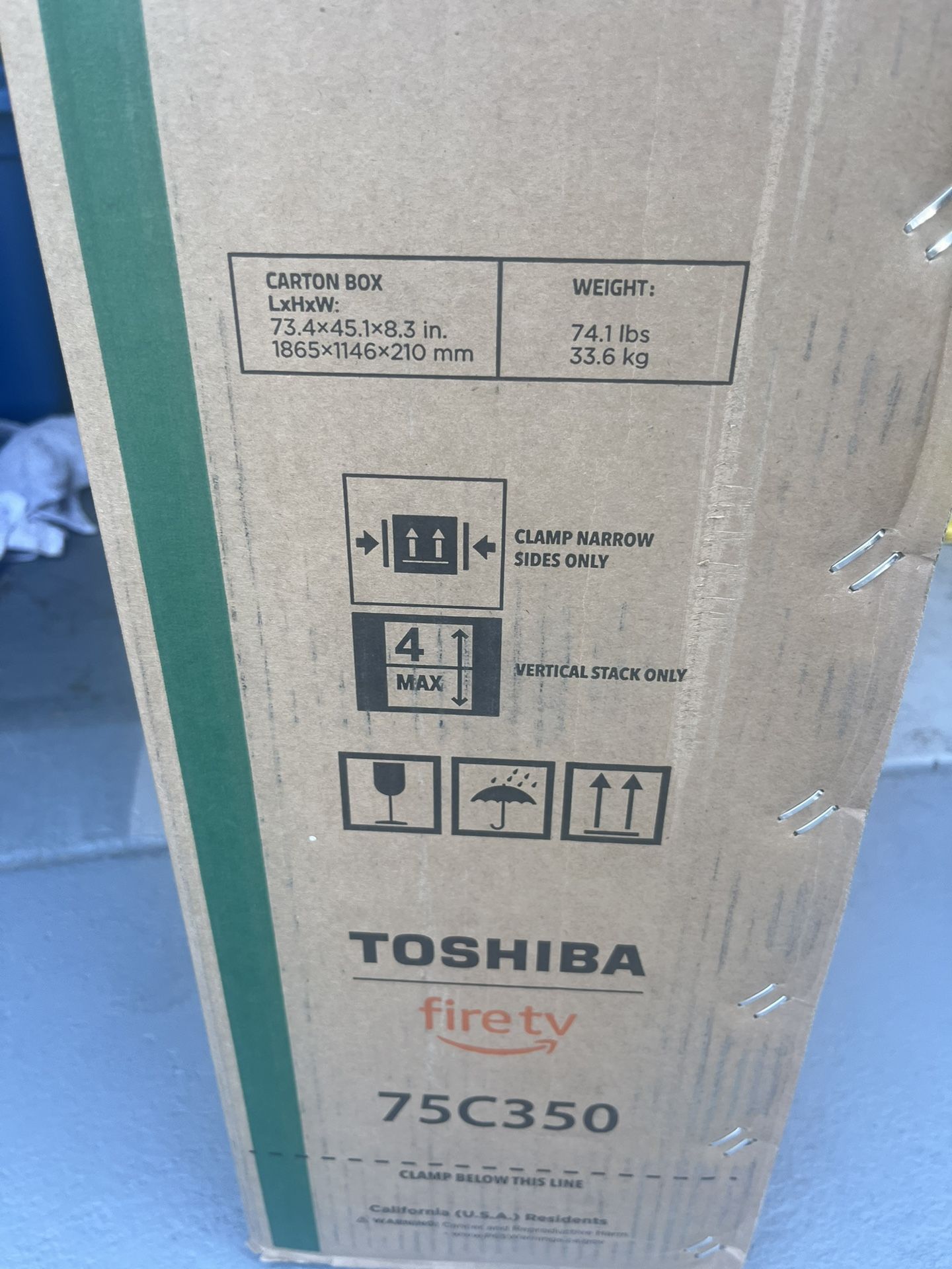 75 Inch Toshiba TV 