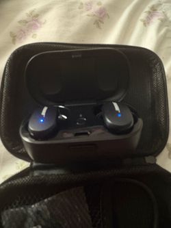Black Wireless Earbuds with Charging Case
