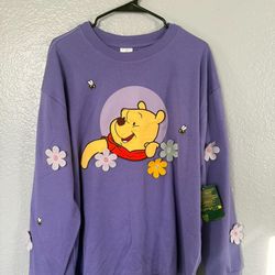 DISNEY PARKS WINNIE THE POOH LONG SLEEVE SHIRT NEW OVERSIZED POOH SWEATSHIRT DISNEYLAND
