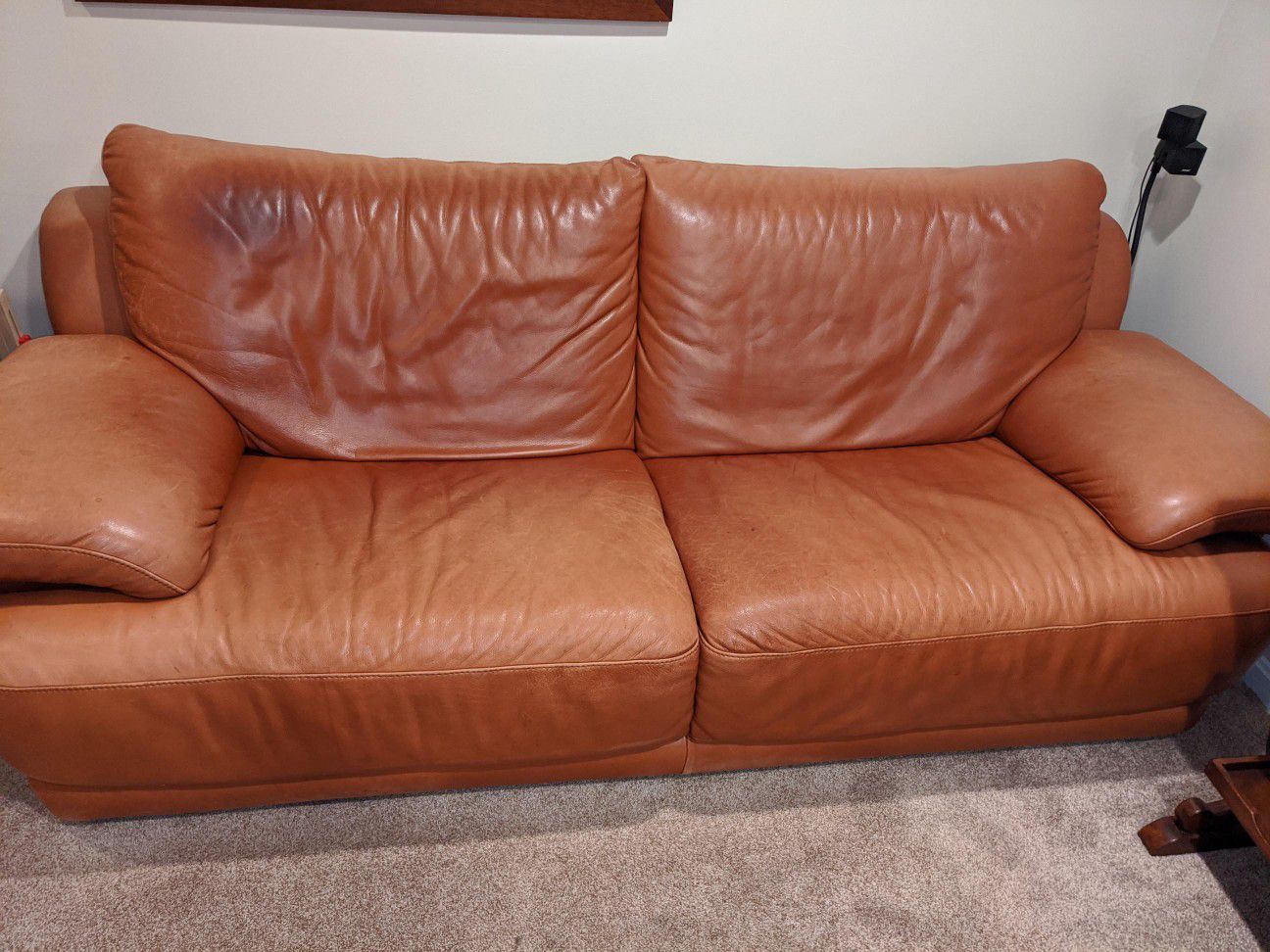 Leather sofa $60 obo