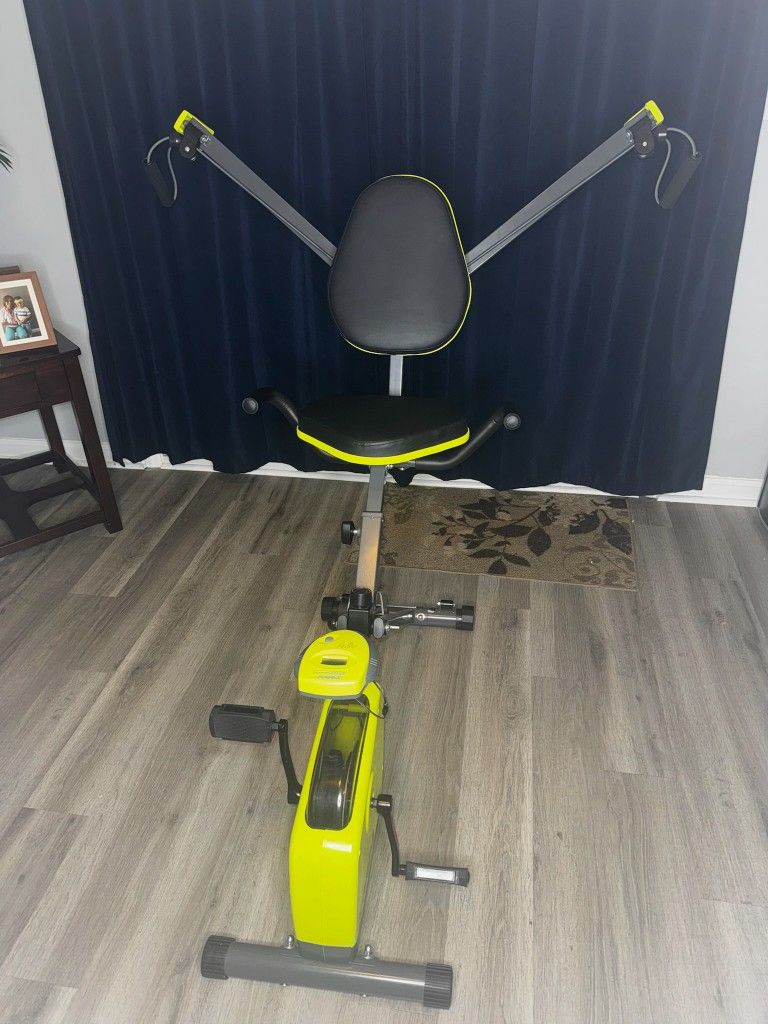 Stationary Exercise Bike with Resistance Bands