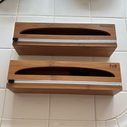Bamboo Foil And Plastic Wrap Organizer