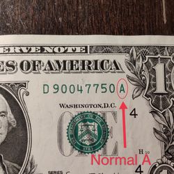 2017 US $1 Dollar Bill Thumbnail