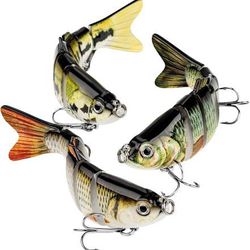 new Bass Fishing Lures Highly Realistic Bass Lures Multi Jointed Swimbait Lifelike Hard Bait Trout Perch  About this item  🐟【6 Segment Lifelike Lures