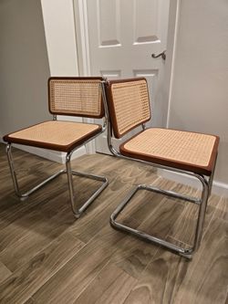 Rattan dining chairs (set of 4)