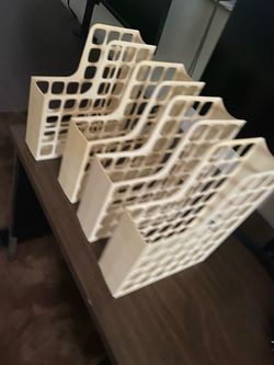 $5 each Vintage Oxford DecoFile Plastic Magazine Book File Storage Organizer Holder