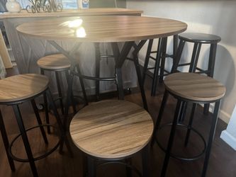 Dining Set With Bar Stools