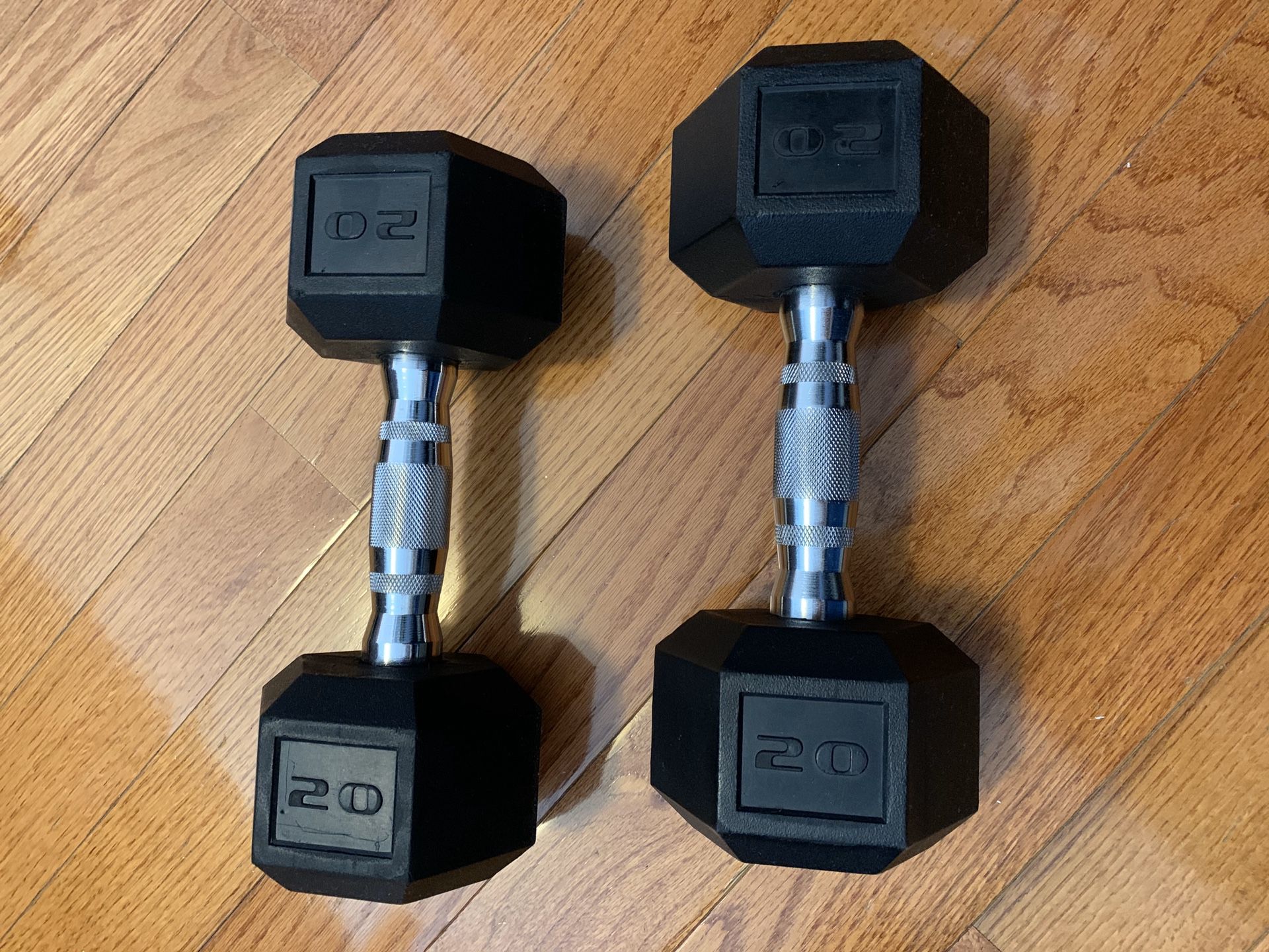 Barbell Coated Hex Dumbbells, Set of 2 20lbs