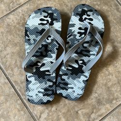 Flip Flops Gray Camo
