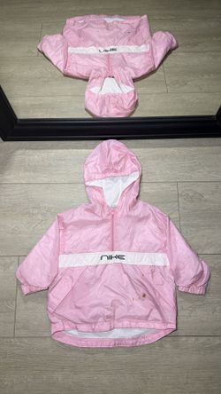 Y2K 2000s Toddlers Embroidered Anorak Nike SpellOut & Swoosh Windbreaker Jacket