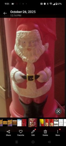 Pair of Two (2), Christmas Santa's Best Lighted Candels, Includes Light Cords, Great Condition.