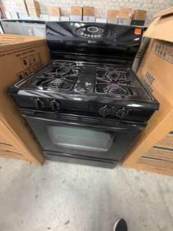 Maytag Black 4-Burner Gas Range