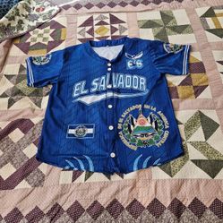 EL SALVADOR 503 Baseball Jersey XL (Button UpFront)