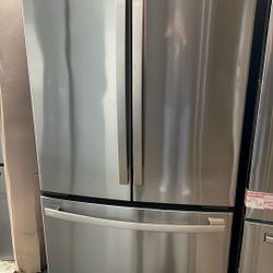 NEW OPEN BOX GE COUNTER DEPTH FRENCH STYLE REFRIGERATOR 