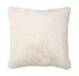 4 Ivory Faux Fur Pillows / decorative accessory / decor