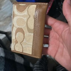 classic coach zip up wallet