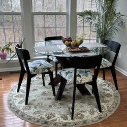 Four Person Glass Dining Table 