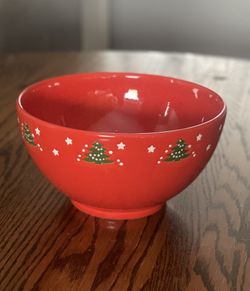 Waechtersbach Germany Red Christmas Tree 9” Serving Bowl