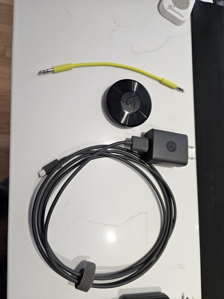 Chromecast Audio With Power Adapter And Extra Cables