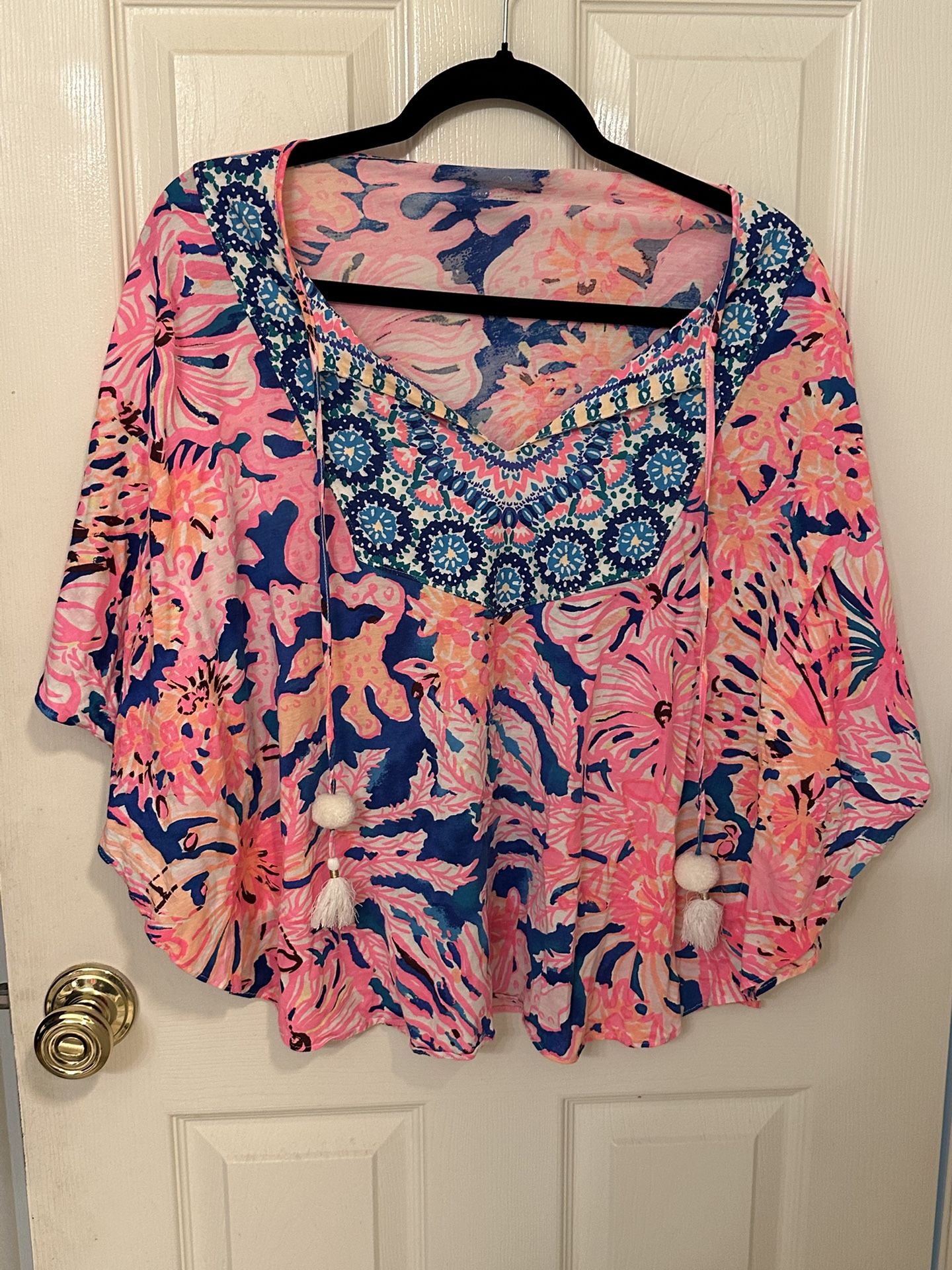 Lilly Pulitzer Britta Tunic Swirling Seadream Top Size XXS/XS
