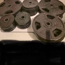 Like New 300 Lbs Standard 1 Inch Weights Plates 