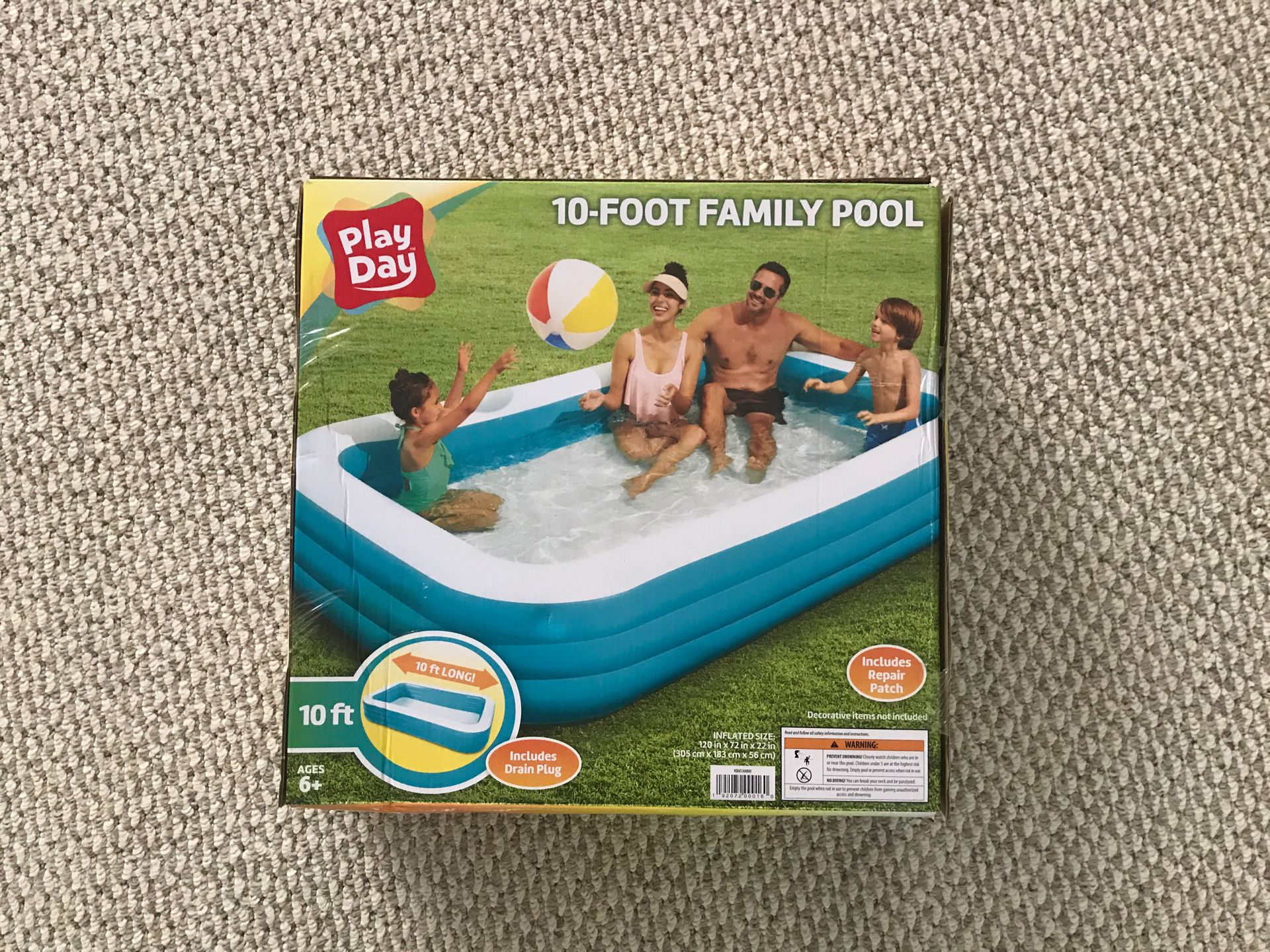 Play day 10 foot family pool