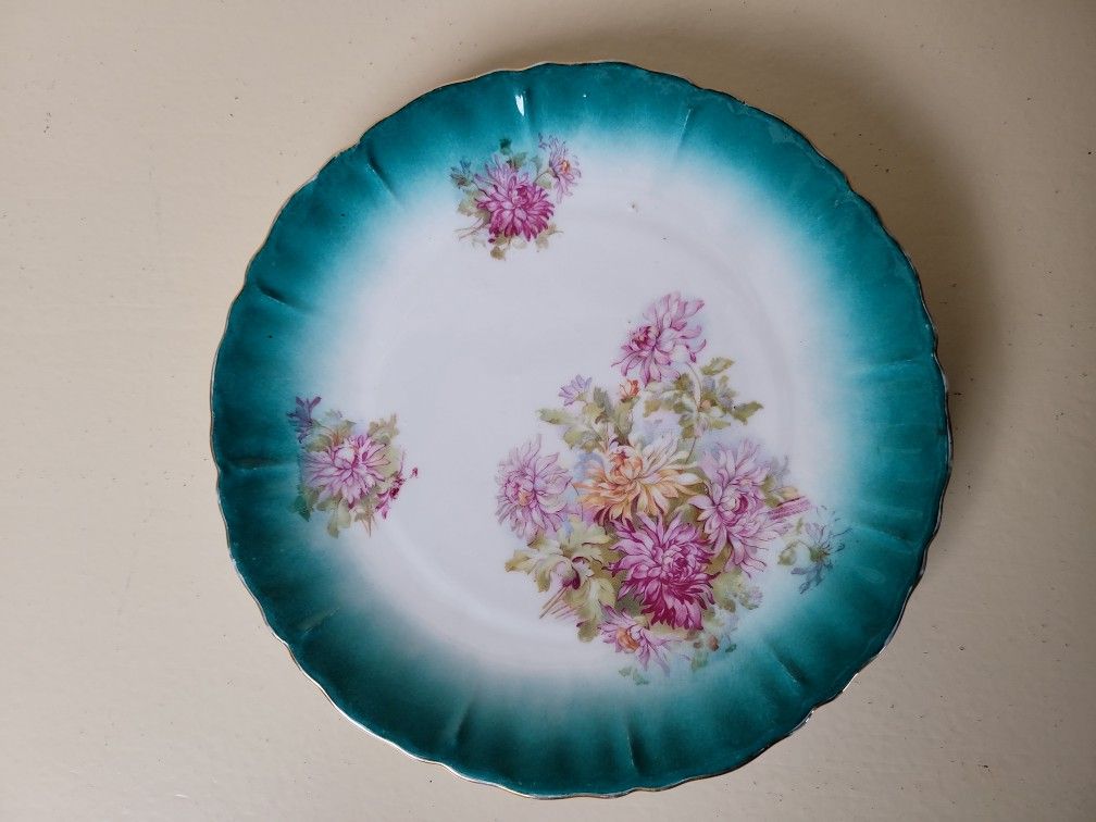 Antique Floral Plate