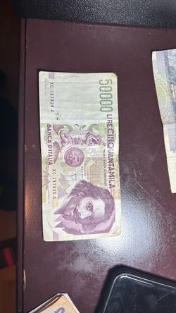 Italian 50000 Lire Banknote Banca d'Italia