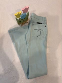 Frankie B. Vintage Y2K Bootcut Flare Jeans Pastel Blue