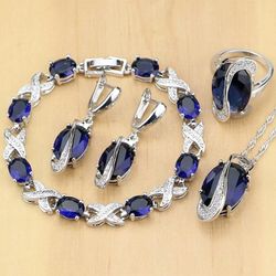 Silver Plated Set Ring Size 7