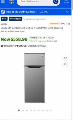 Danby DPF074B2BSLDB-6 7.4 cu. ft. Apartment Size Fridge