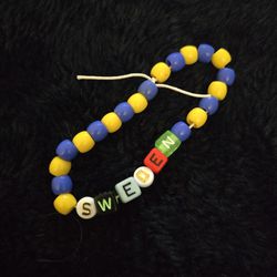 Sweden Colourful Letter Bracelet 