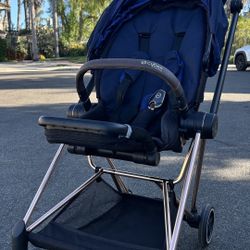 Cybex Mios Stroller Rose Gold / Nautical Blue – Platinum Edition | Excellent Condition
