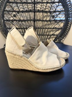 Women's Cream Wedge Sandals