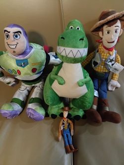 Disney Store Exclusive Woody, Rex, and Buzz Lightyear