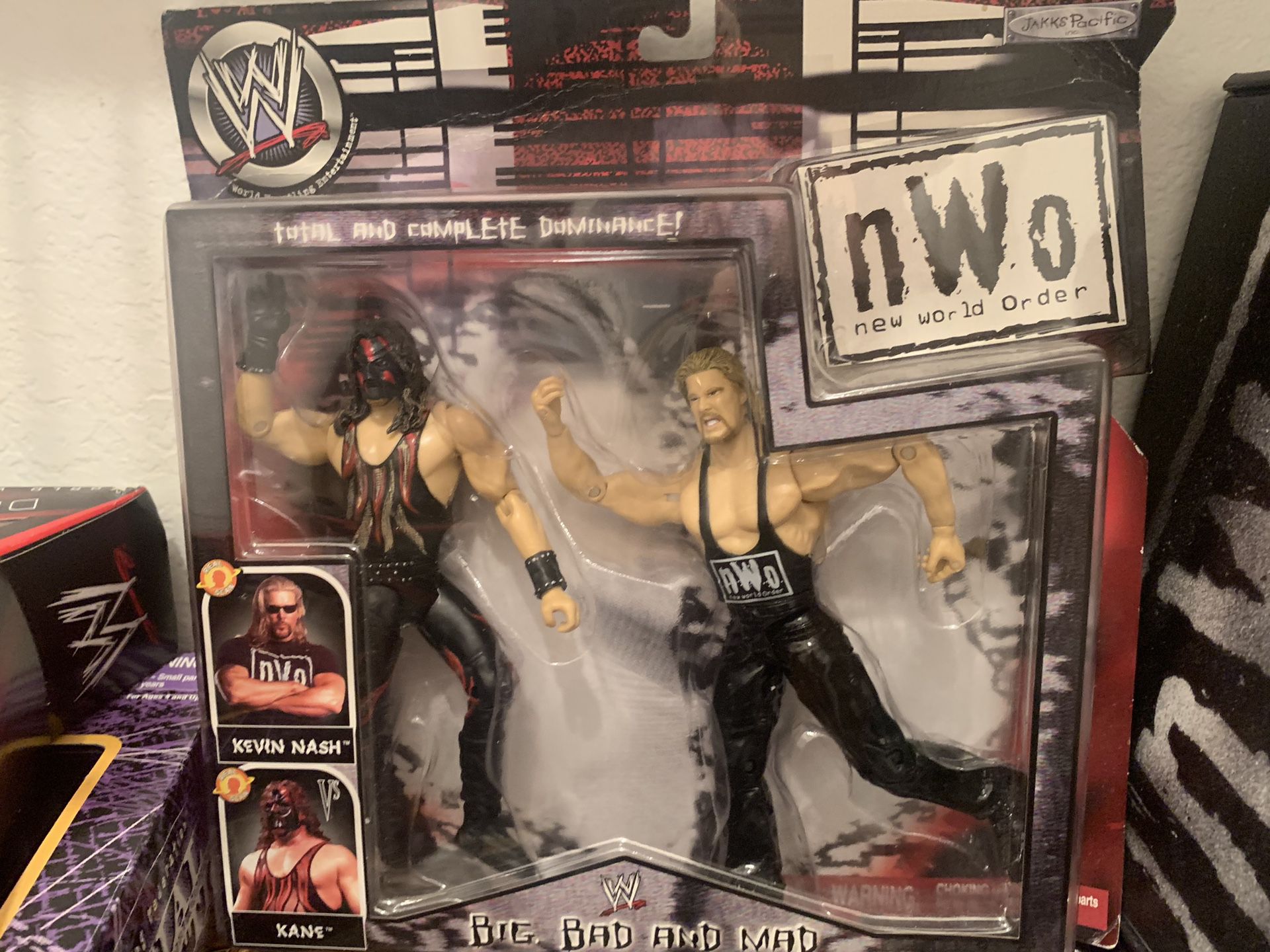 WWE NWO Big, Bad, and Mad Kane and Kevin Nash Action Figures