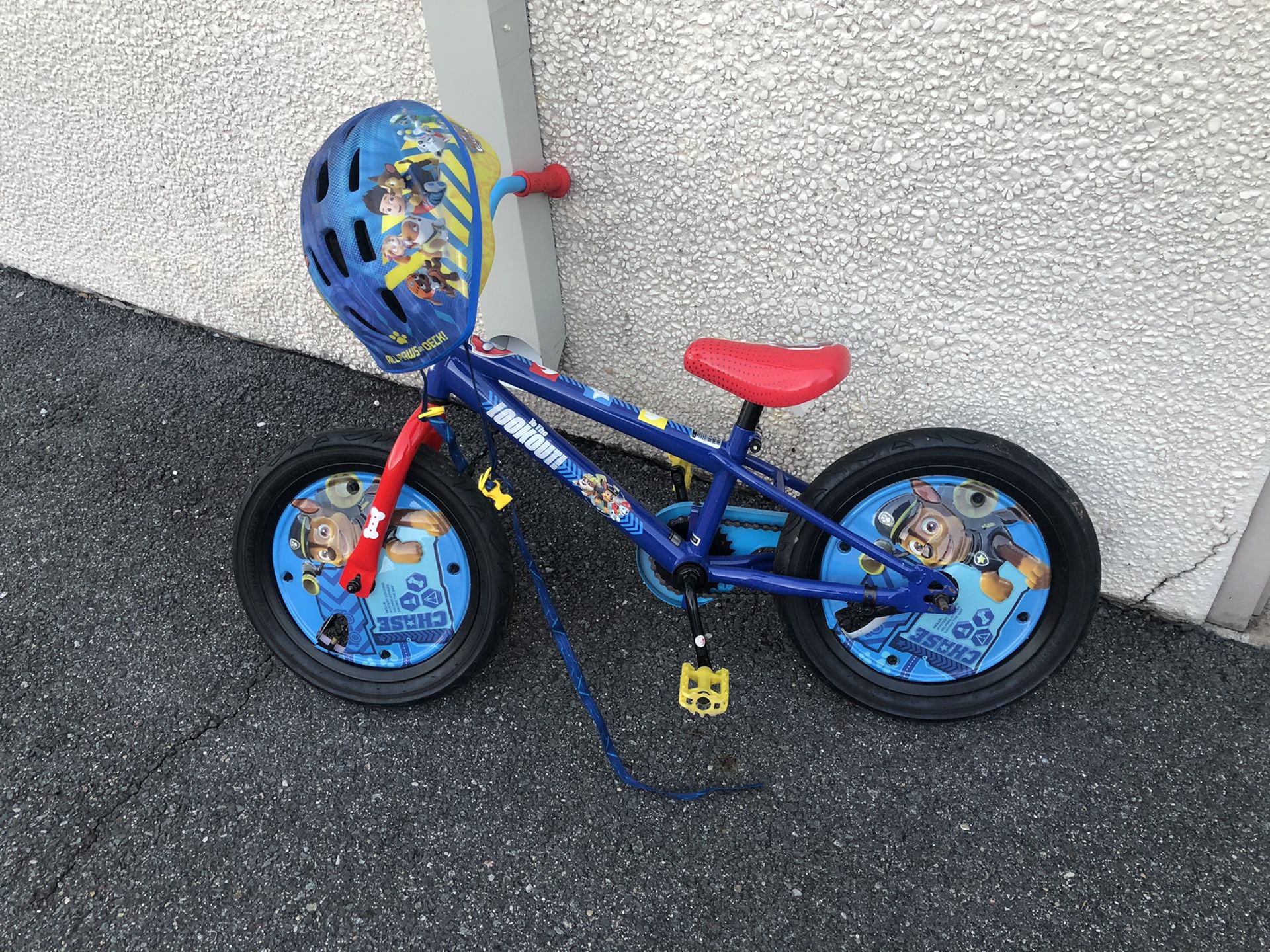 Toddler’s bike and helmet