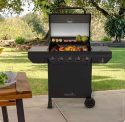5-Burner Liquid Propane Gas Grill in Graphite Black with Side Burner