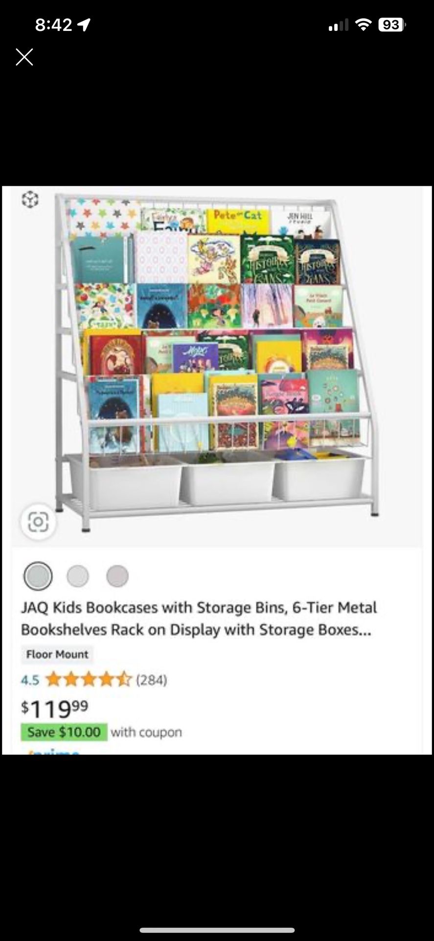 JAQ Kids Book Case