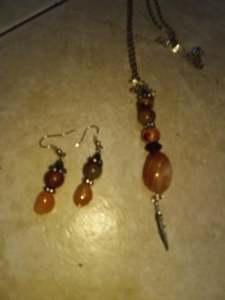 Custom made necklace with matching earrings