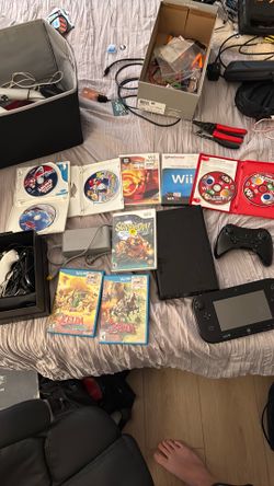Wii U + controllers and games