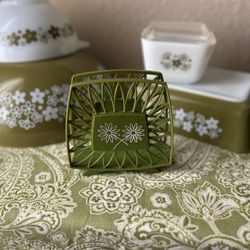 VTG- Avocado Green Napkin Holder