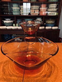 Vintage Anchor, Hocking, Three-Piece Chip, And Dip Set